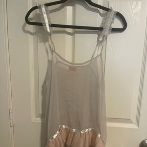 Free People sheer ruffle tank